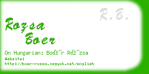 rozsa boer business card